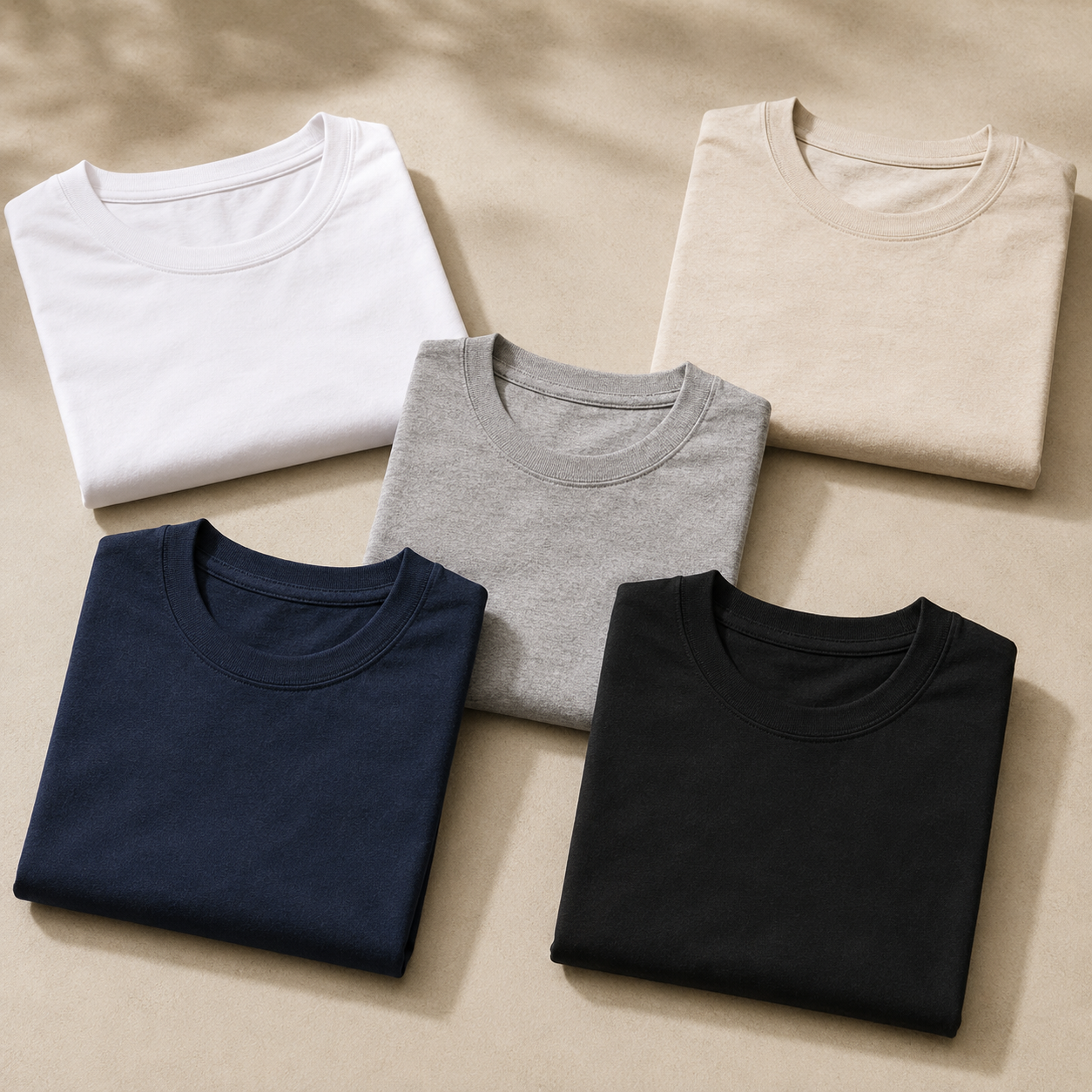 Apparel sourcing for UK brands – folded cotton T-shirts manufactured in India