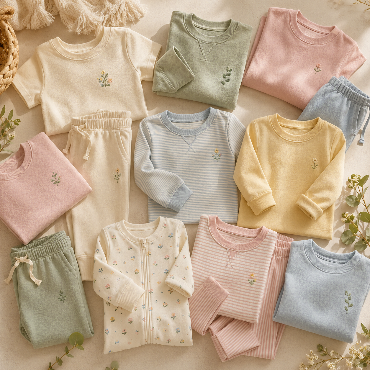 Soft cotton kidswear collection manufactured for UK clothing brands