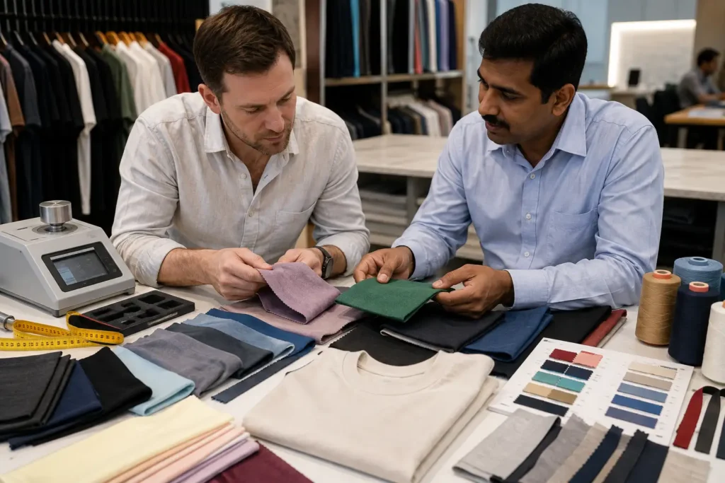 Fabric sourcing and quality evaluation for private label apparel manufacturing in India
