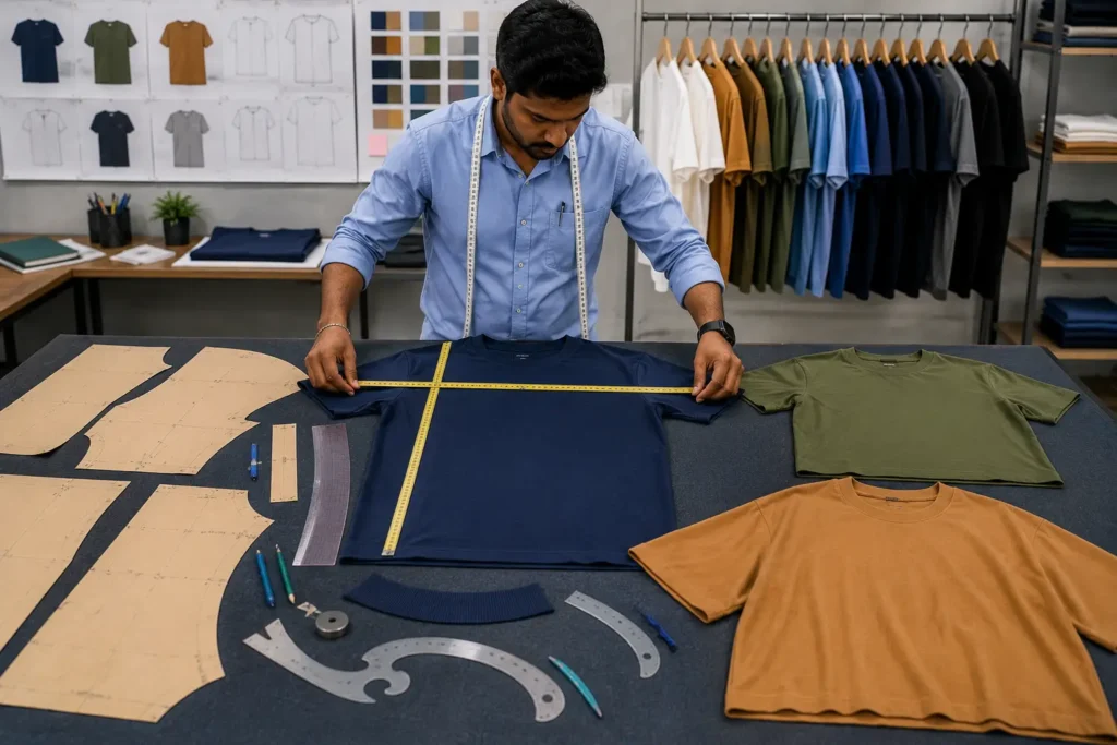 Private label T-shirt printing embroidery and branding production in Tiruppur